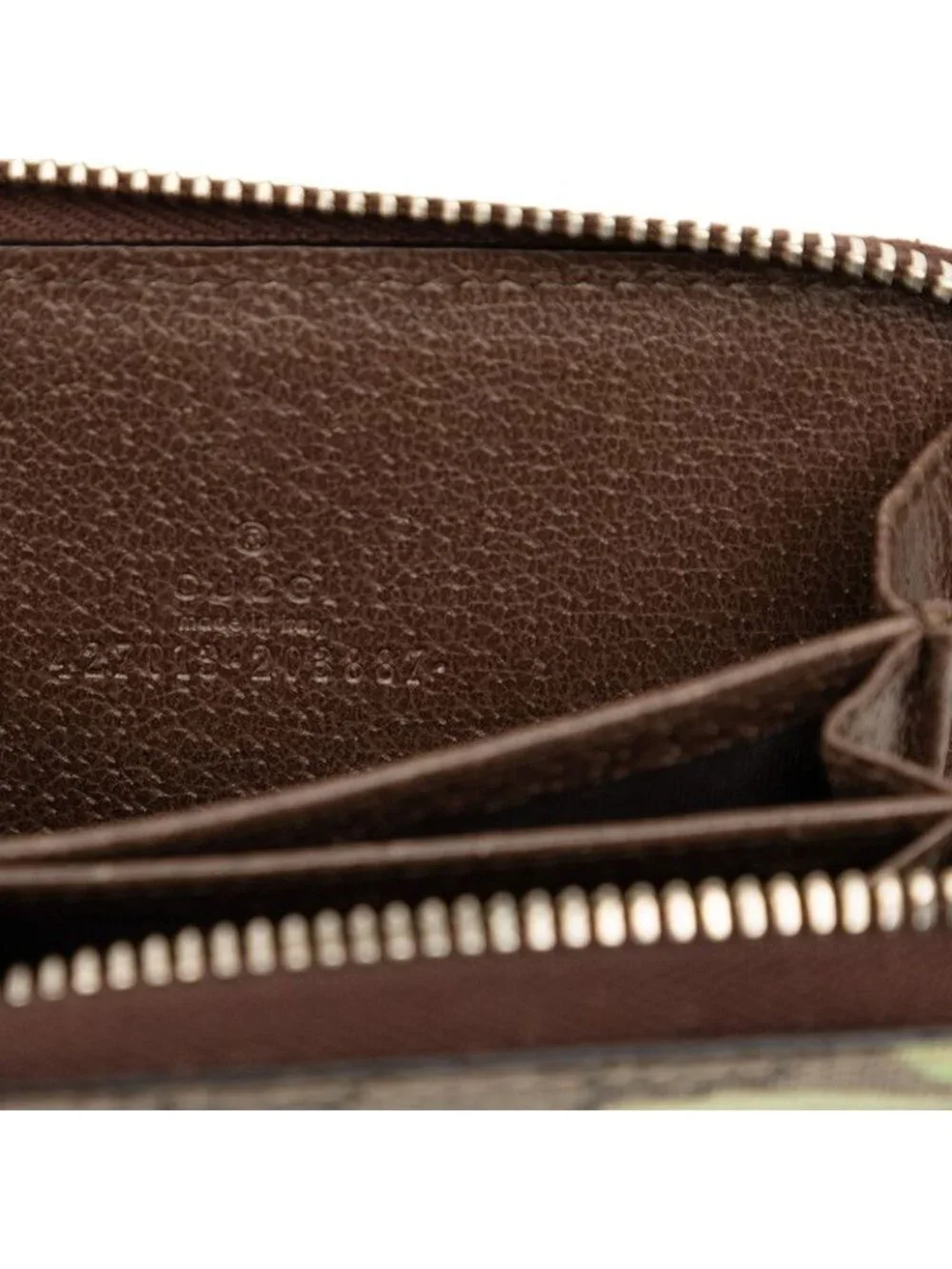 ★SOLD★ Gucci GG Supreme Tian Zip Around Coin Purse Beige Brown Leather - Picture 5 of 6